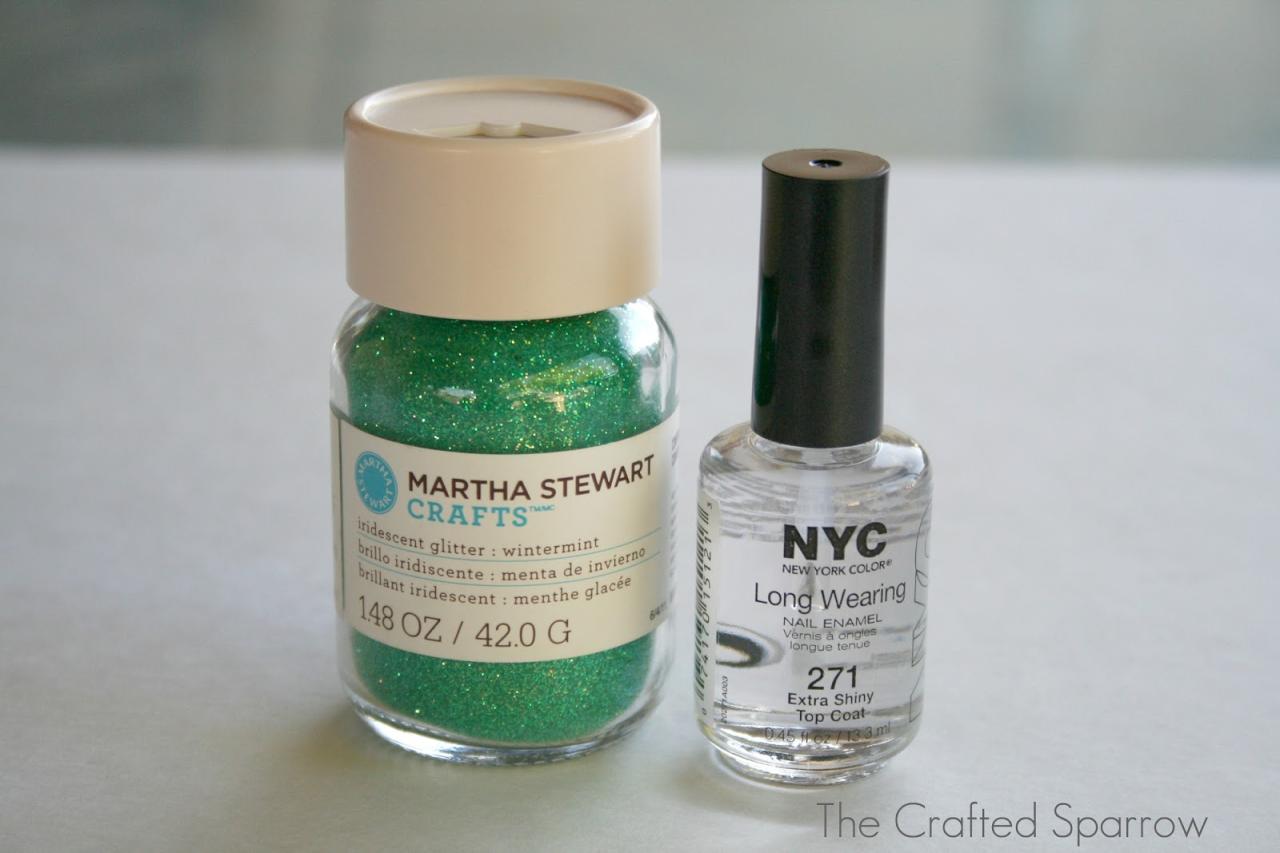 DIY Glitter Nail Polish - The Crafted Sparrow