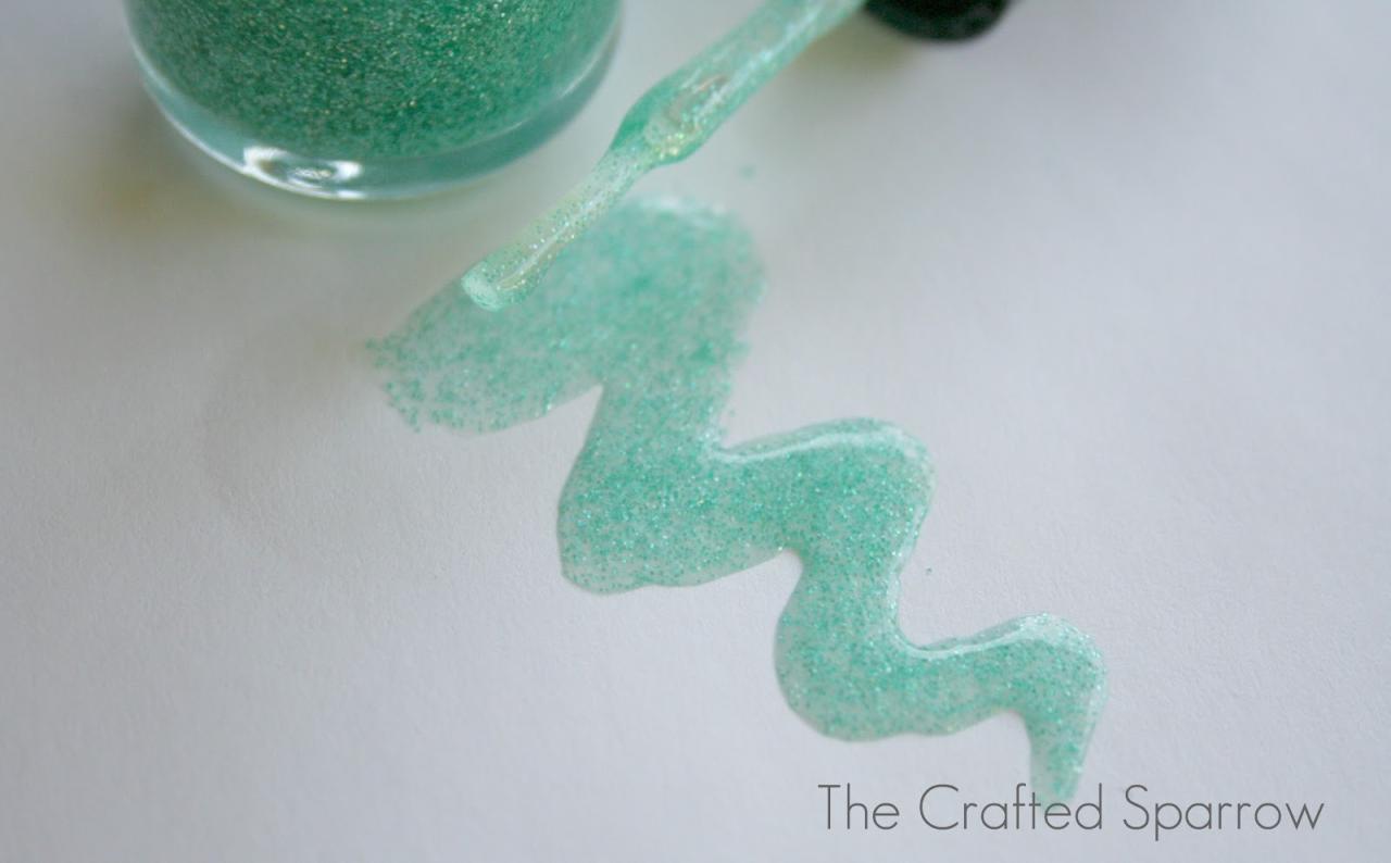 DIY Glitter Nail Polish - The Crafted Sparrow